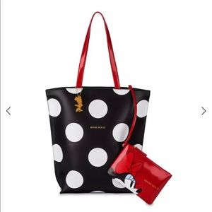 Minnie Mouse Polka Dot Tote Bag with Pouch (NWT)